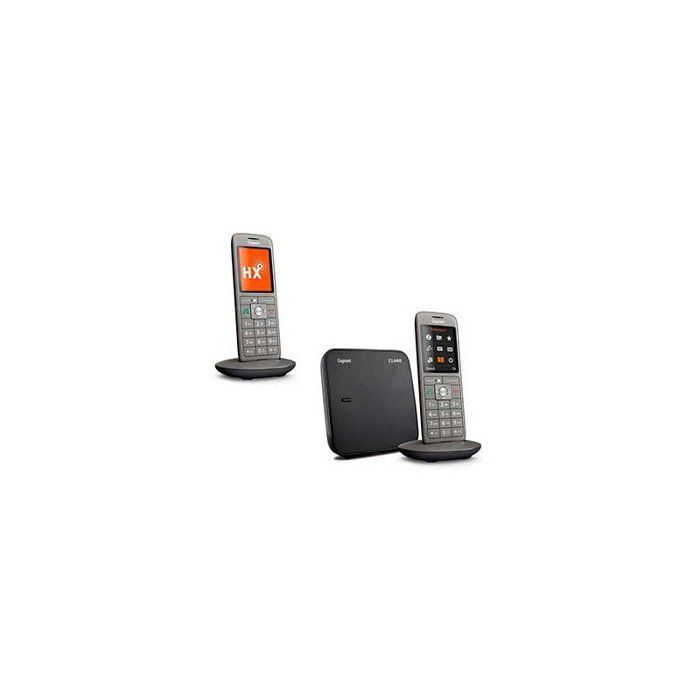 Teléfono fijo inalámbrico GIGASET CL 660 Duo Antracita - Pantalla a color retroiluminada - Agenda telefónica con 400 contactos