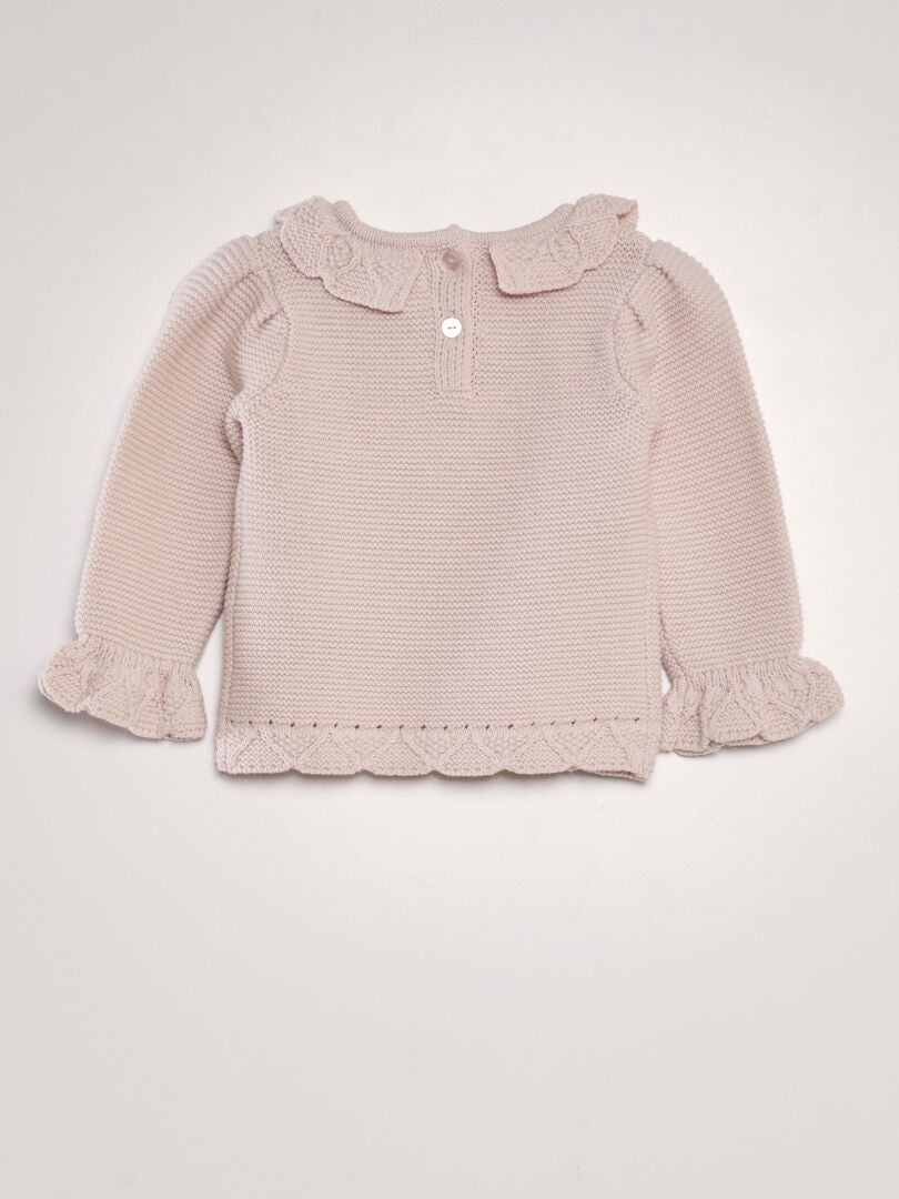 Trui met opengewerkte details - ROZE