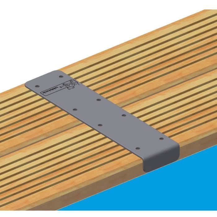 UBBINK Piscine en bois Sunwater *Livraison Gratuite*- 200x350xH71 cm - Liner bleu - Hors sol, semi enterrée ou enterrée