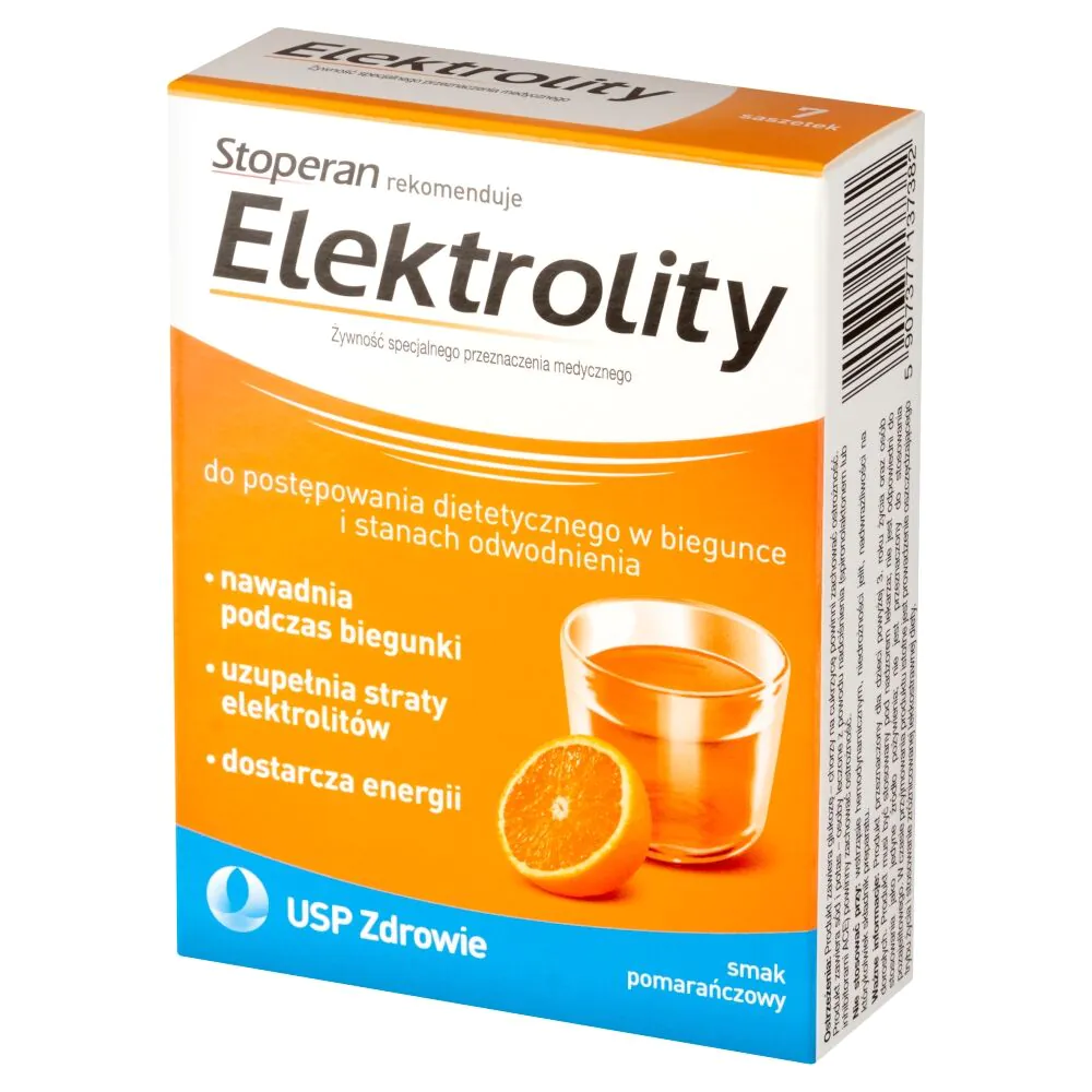 Stoperan Elektrolity, Smak pomarańczowy, 7 Saszetek