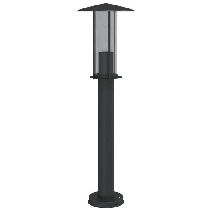 vidaXL Outdoor Floor Lamps 3 pcs Black 60 cm Stainless Steel, Outdoor Ground Lighting, Garden Ground Lighting, 4006354
