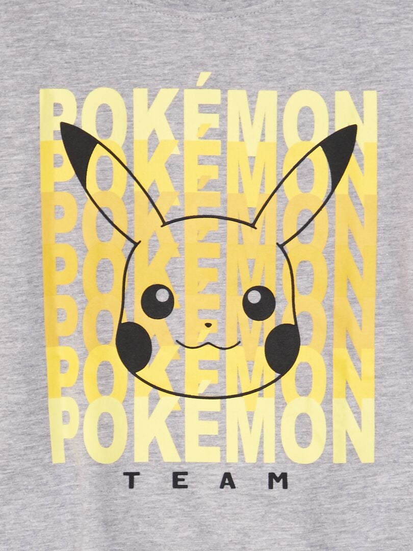 Koszulka z nadrukiem „Pokemon” – SZARA