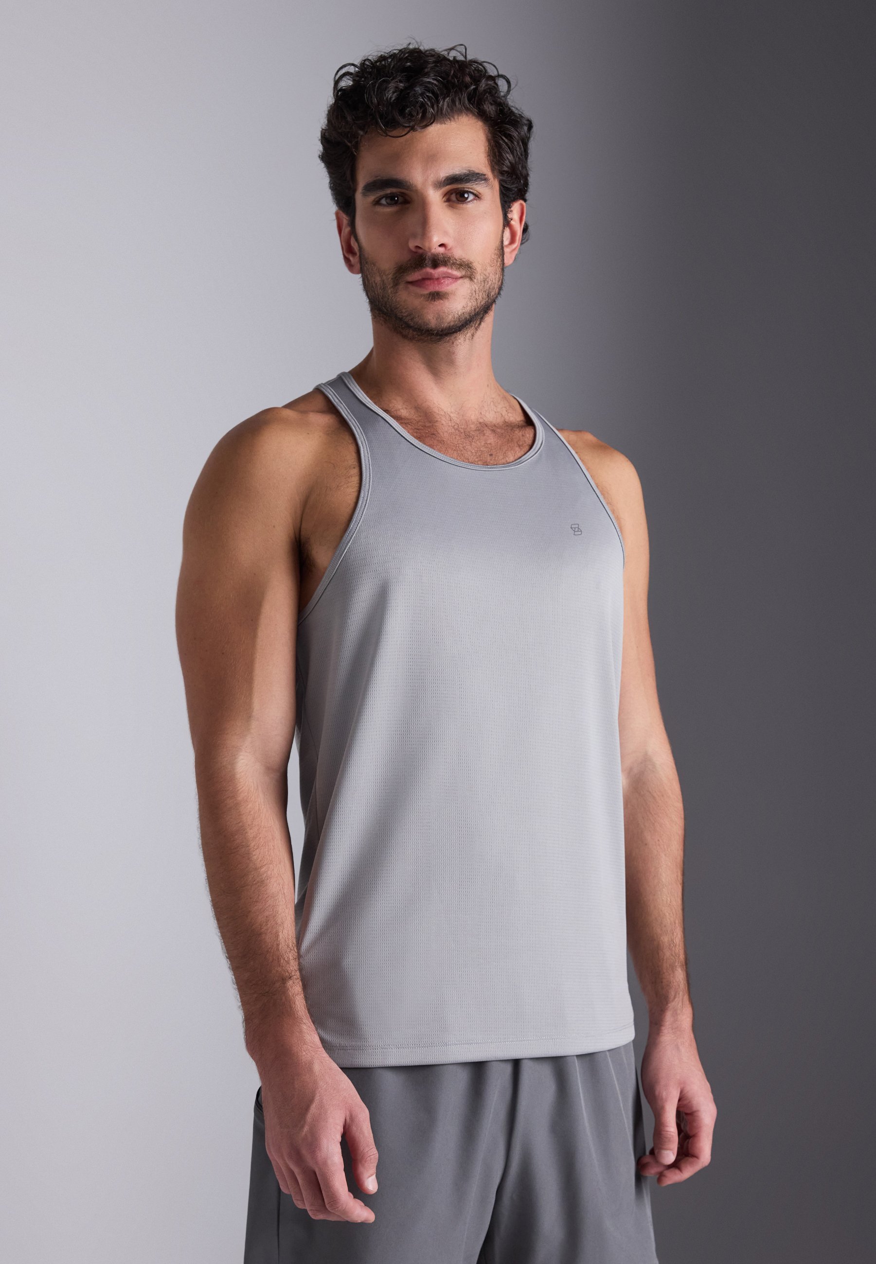 Pier One Sport ESSENTIAL QUICK DRY MUSCLE VEST MET RACER BACK - Top - grijs