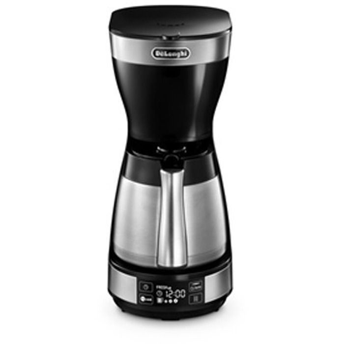 Cafetera de filtro DeLonghi Autentica ICM 16731 - 10 tazas - Negra, acero inoxidable