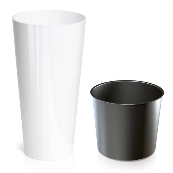 Donica Wysoka Z Wkładem Doniczka 28,6 Cm Tubus Slim Shine