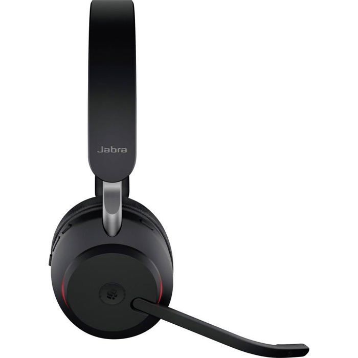 Fone de ouvido Jabra Evolve2 65 - Estéreo USB-A para MS Teams com base de carregamento - Preto