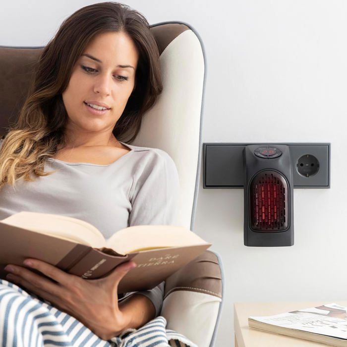 Chauffage d'appoint - CELLUSTOP - Radiateur soufflant - 400W - Compact - Programmable