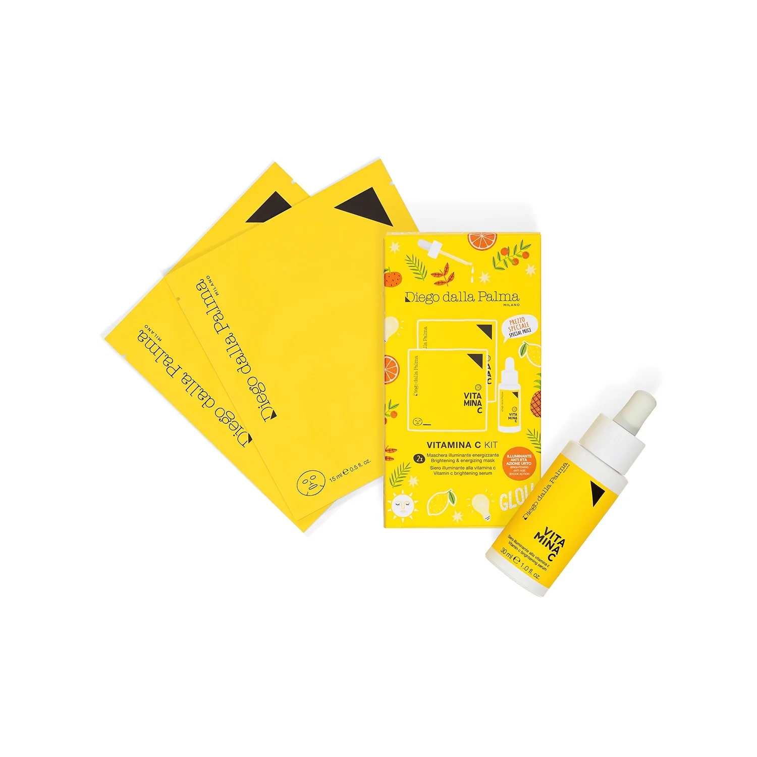 Vitamina C Kit Vitamina C - Cofanetto Illuminante, Siero viso illuminante, Maschera Illuminante viso