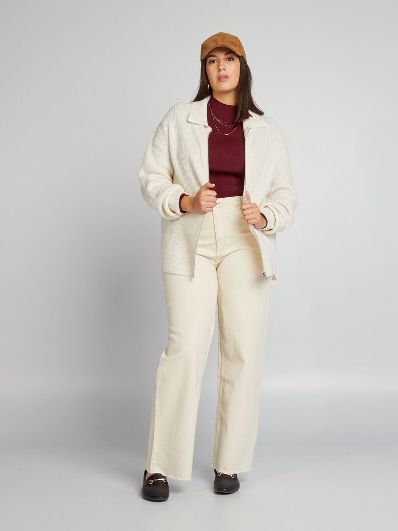 Gebreid vest - BEIGE