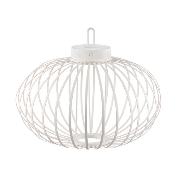 Lampă de masă și de podea Korga LED cu baterii, albă, ⌀ 46 cm