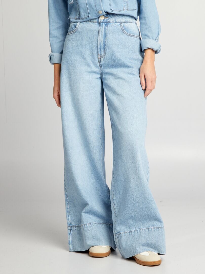 Pantalones vaqueros anchos/holgados - AZUL