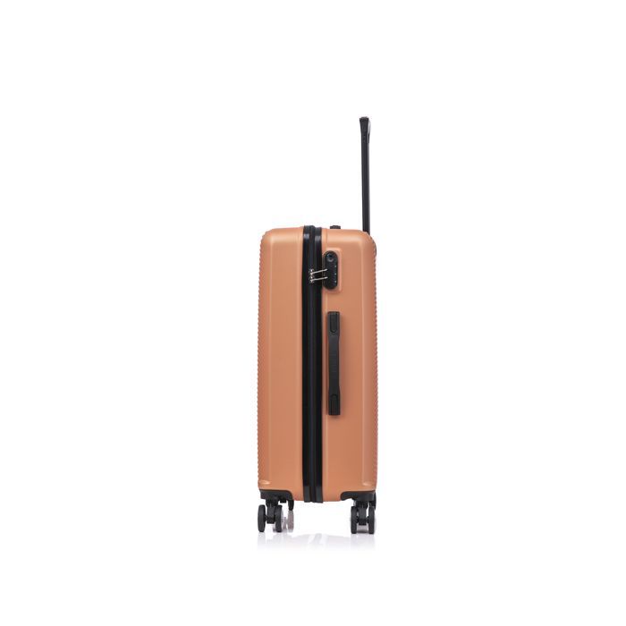 Valigia da cabina 55x35x25cm con beauty case | Valigia da weekend CELIMS | ABS | Lucchetto | 4 ruote a 360° | Corallo