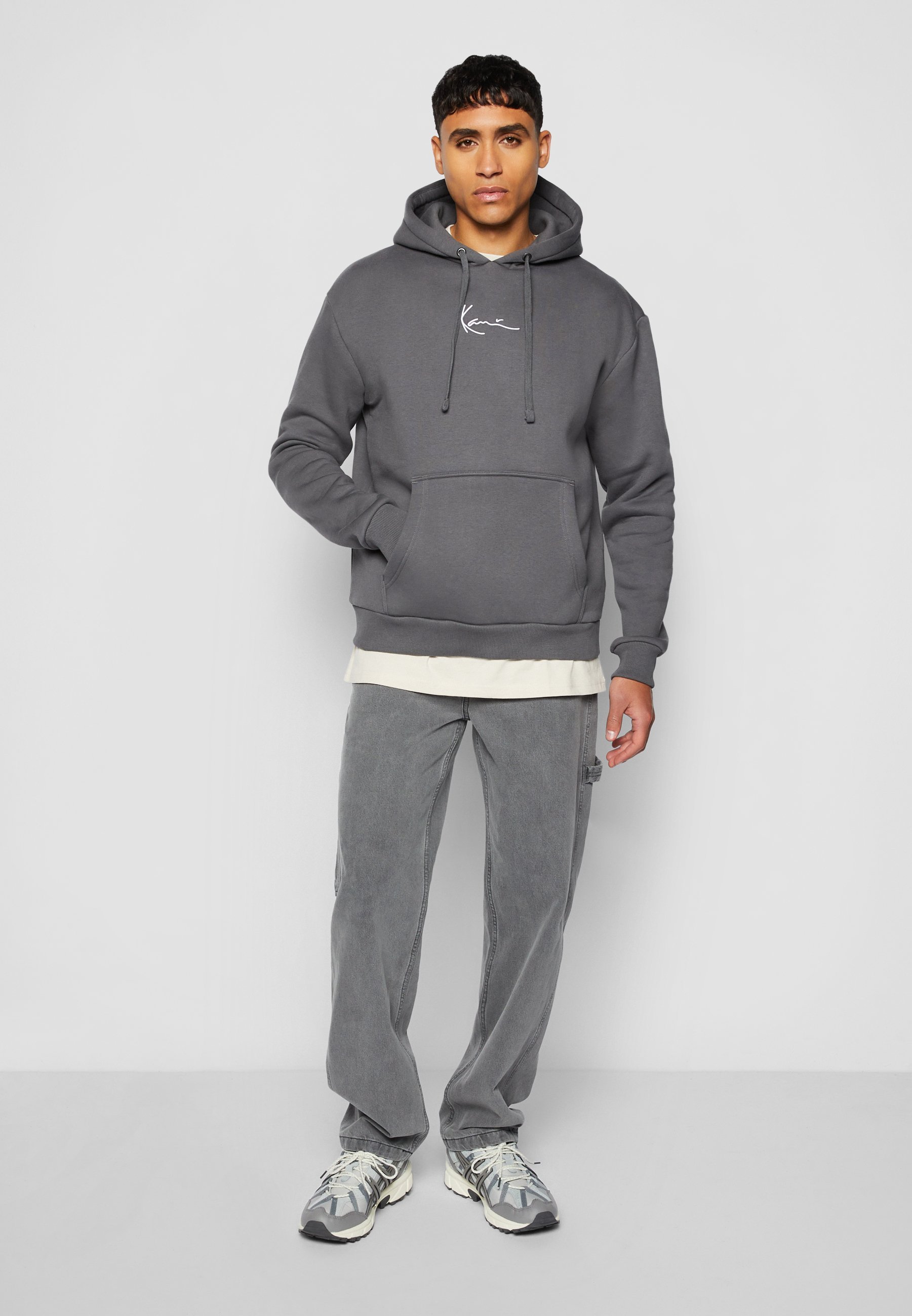 Karl Kani SMALL SIGNATURE ESSENTIAL HOODIE UNISEX - Hoodie - antraciet