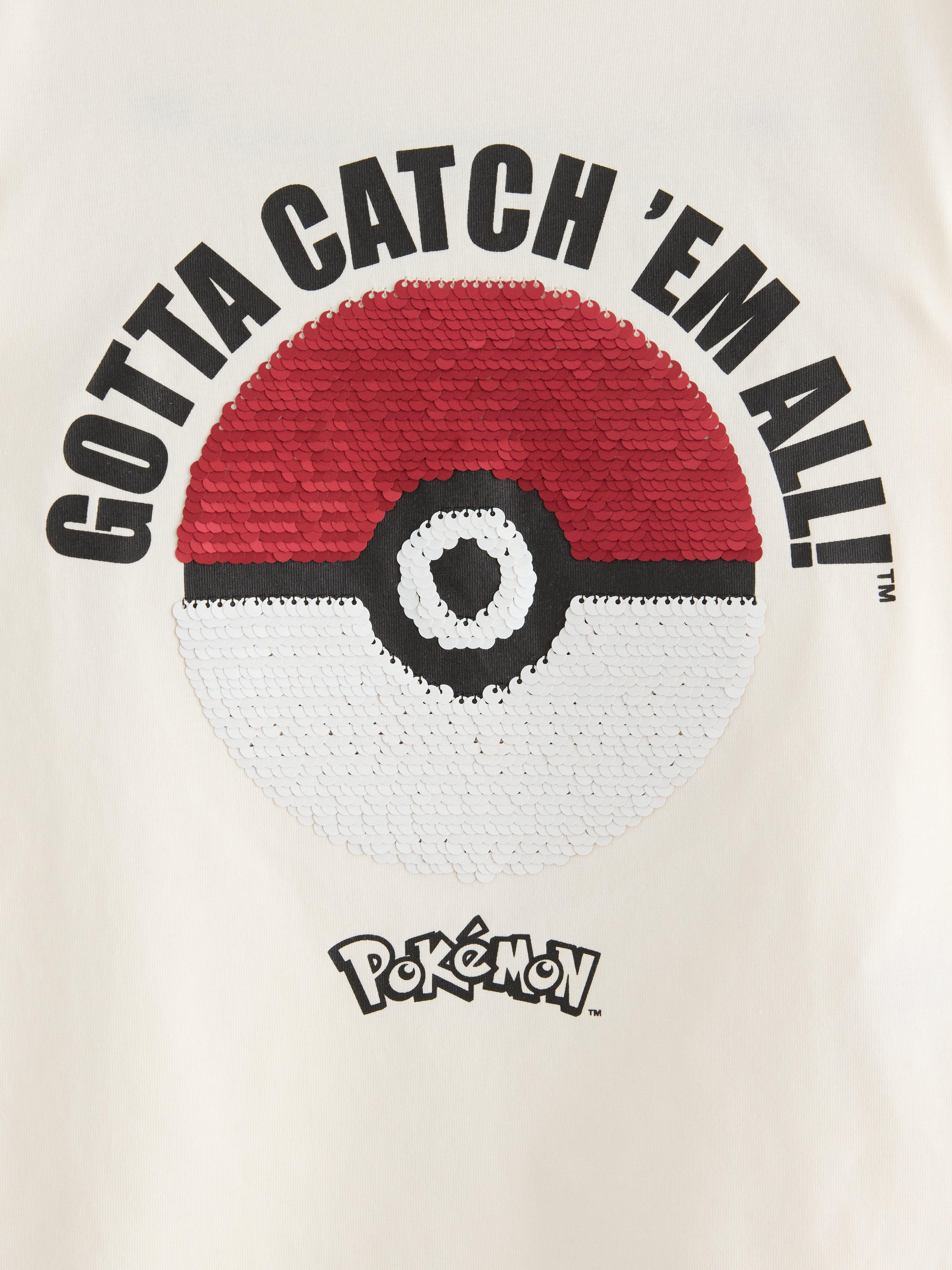 Camiseta Pokémon Branco Claro