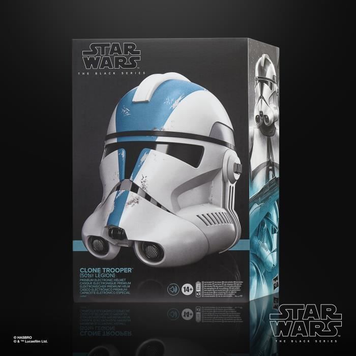 Casco elettronico premium da Clone Trooper della 501ª Legione, articolo per cosplay, età 14+, Star Wars The Black Series