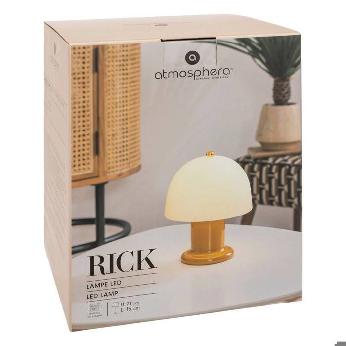 Lampe à poser LED Rick jaune H21cm - Atmosphera Créateur d'intérieur