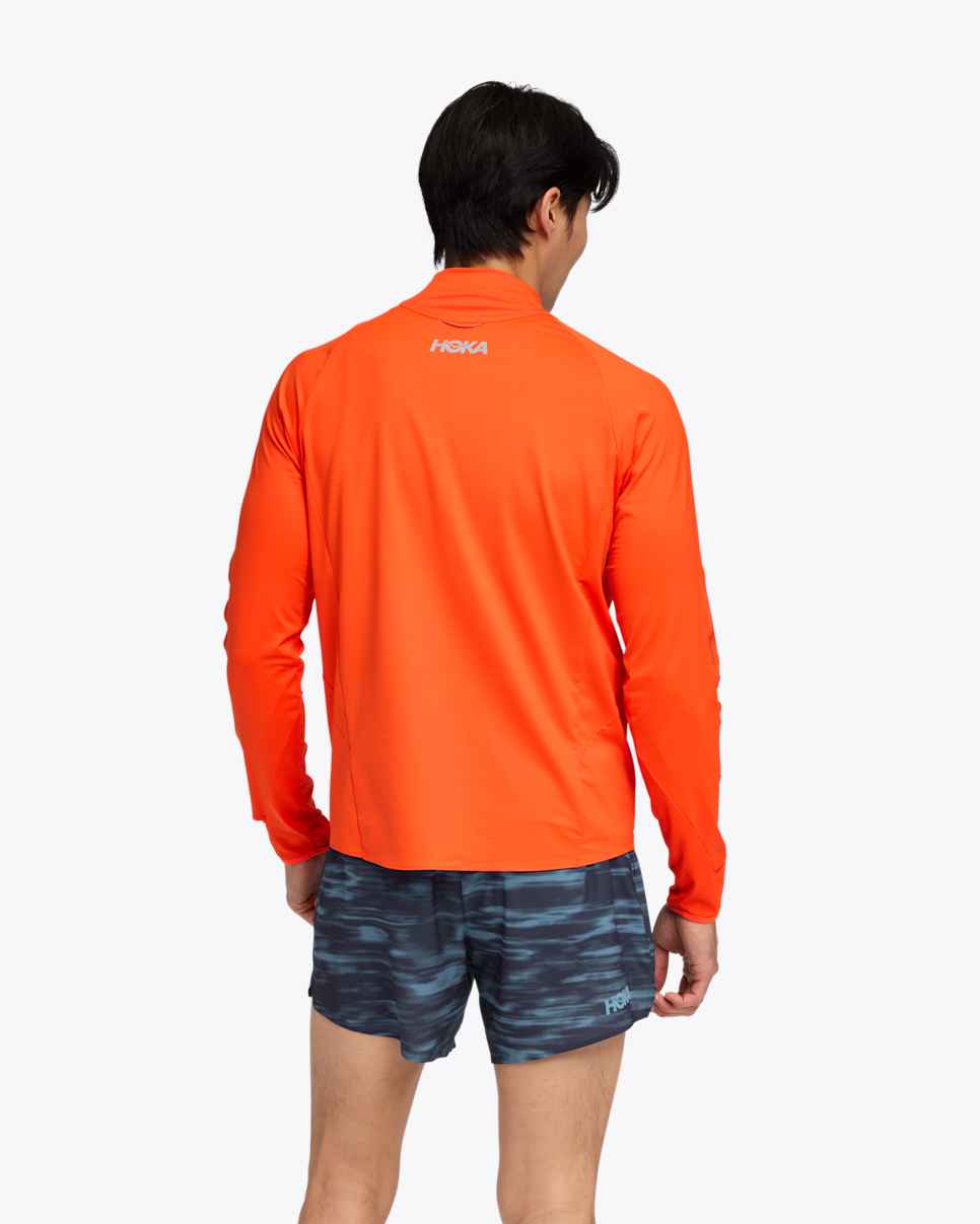 HOKA GlideTech Quarter Zip Lava