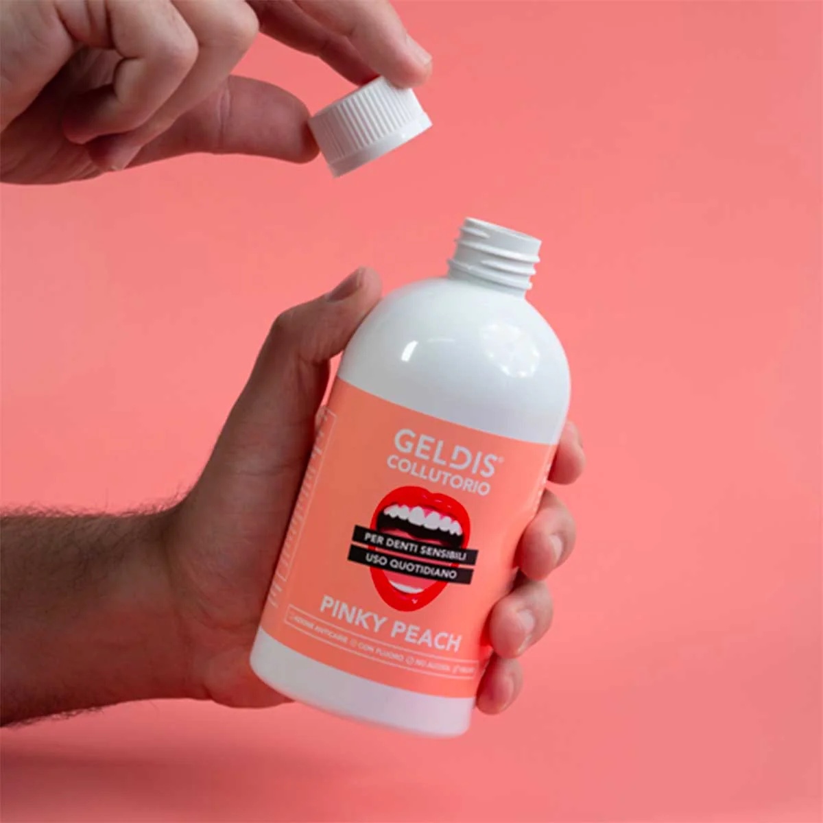 GELDIS Geldis Mondspoeling Roze Perzik