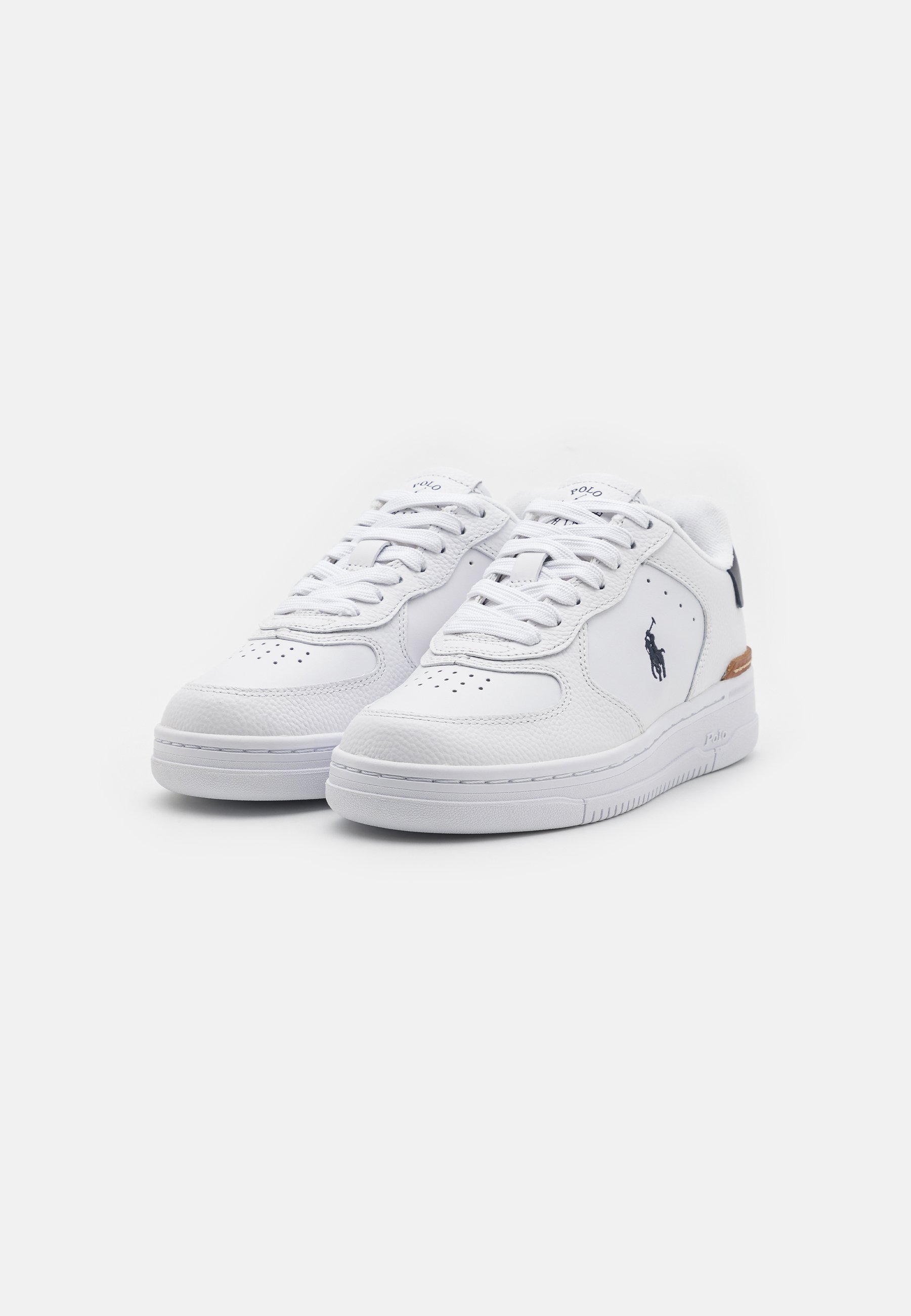 Polo Ralph Lauren MASTERS CRT TOP UNISEX - Sneakers - wit/marineblauw