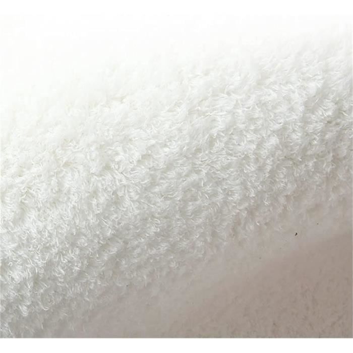 Tappeto a pelo lungo per soggiorno - FREOSEN - 160x230 cm - Bianco beige - Pelo lungo - Moderno