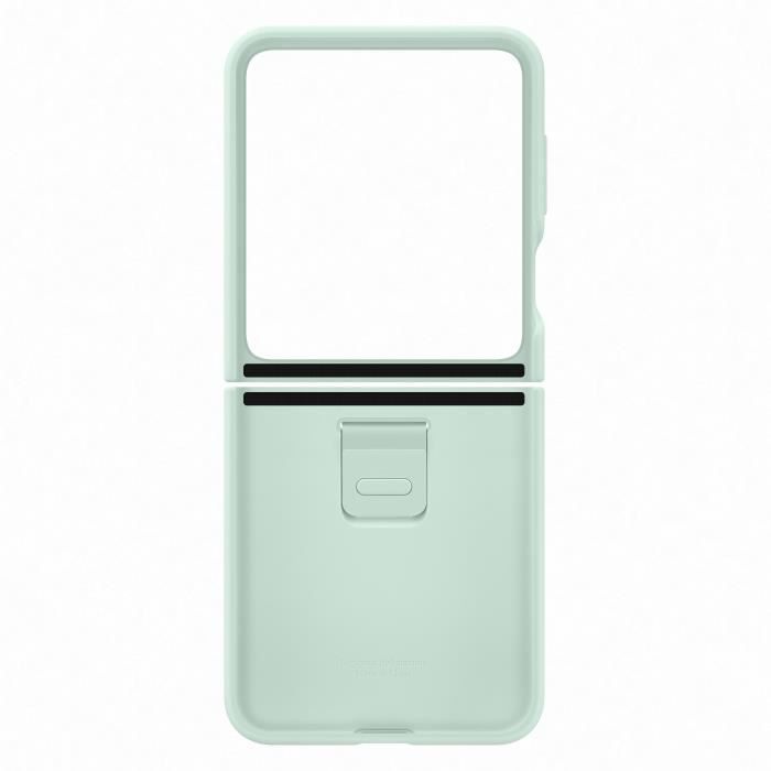 Coque et étui téléphone mobile Samsung Coque silicone avec anneau Z Flip 5 Vert d''eau