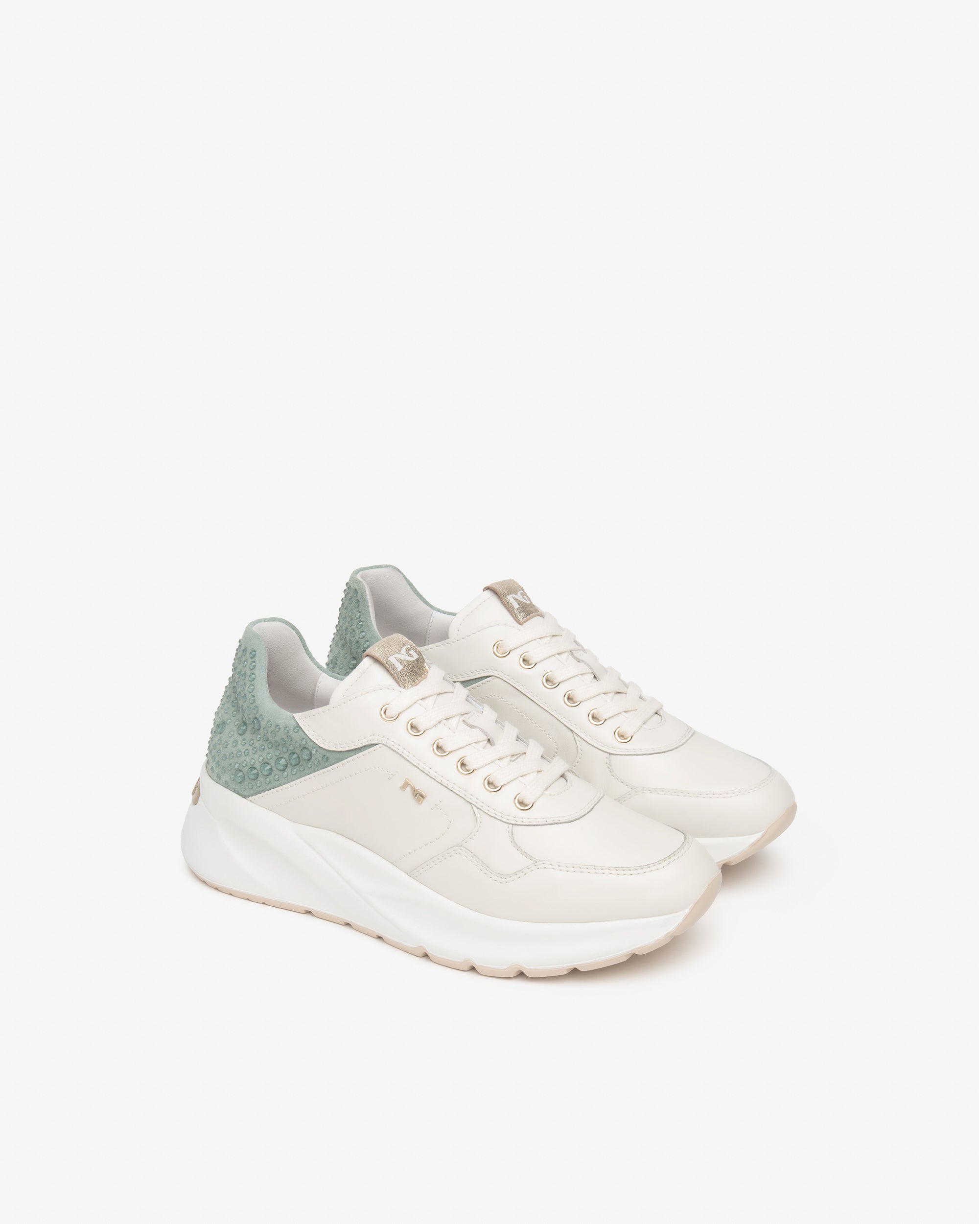 Baskets en cuir et daim pour femmes