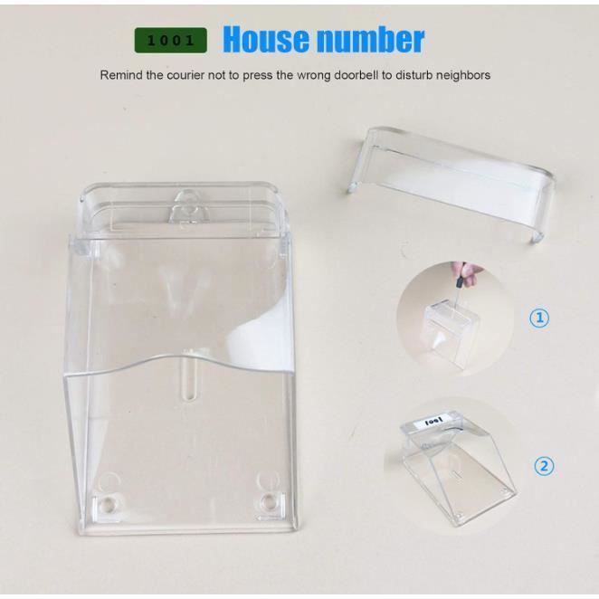Housse de protection - Sonnette sans fil - Transparent - Imperméable - 5 côtés