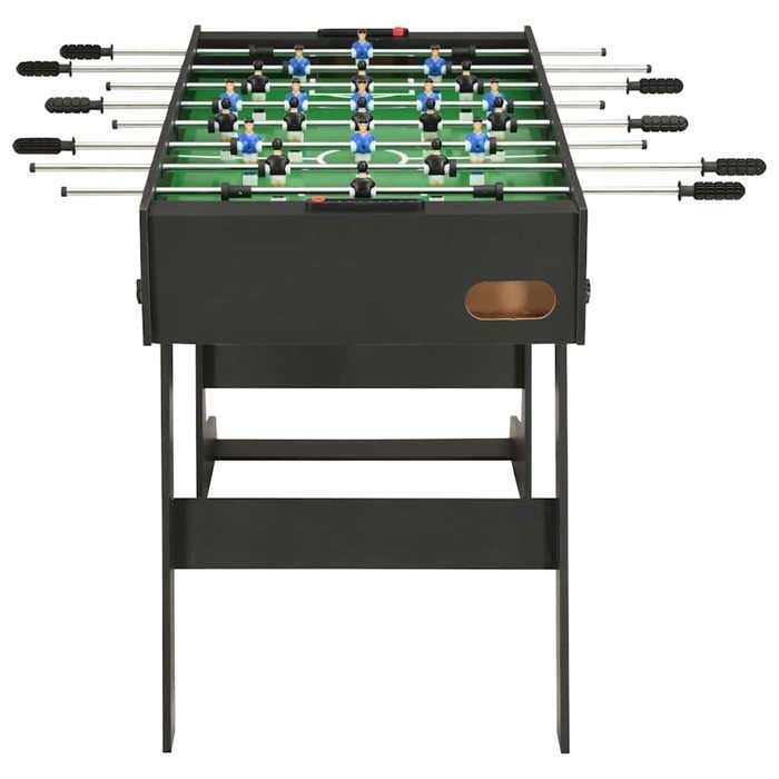 vidaXL Kokoontaitettava jalkapallopöytä 121 x 61 x 80 cm musta