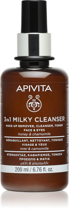 Apivita Reinigungsmilch Gesicht & Augen 3-in-1 Reinigungsmilch für Gesicht und Augenbereich