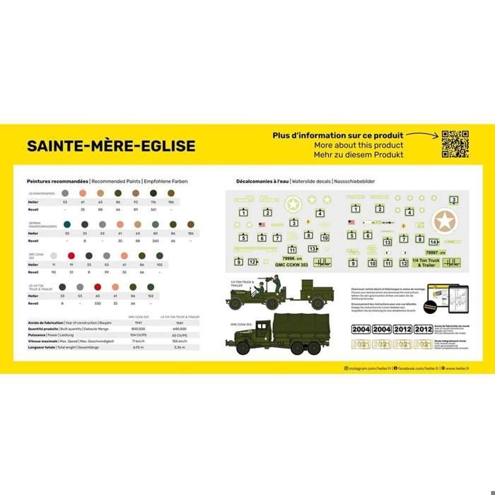 Military vehicle models: Sainte Mère l'Eglise: GMC, Jeep and figurines