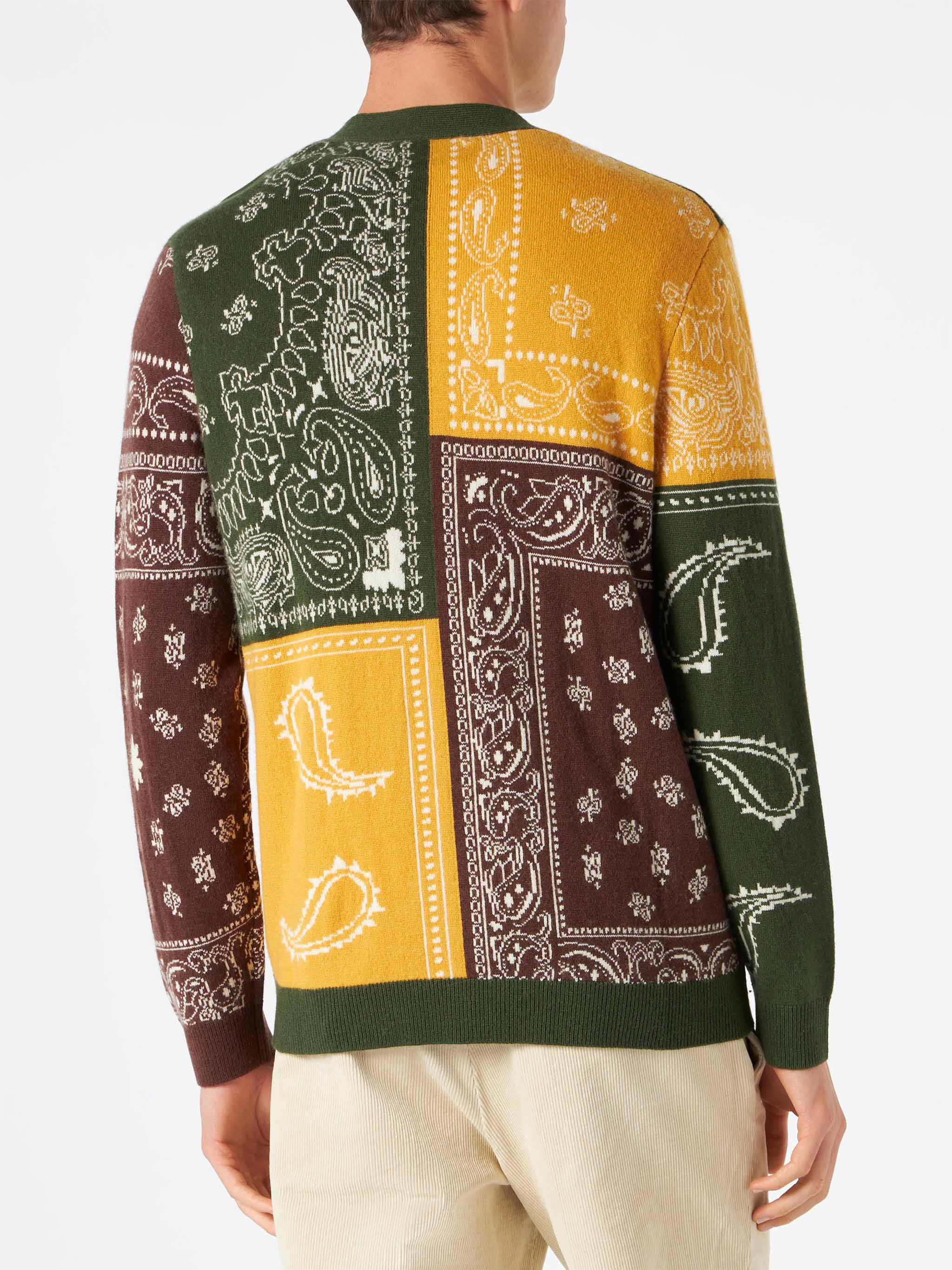Herenvest met bandana-print