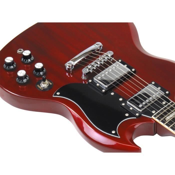 Guitarra eléctrica Rocktile Pro SR (roja).