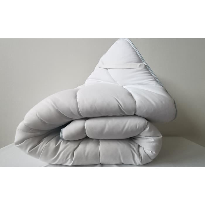 Cubrecolchón - MORTREUX - 2 personas - Microfibra - 160x200 cm - Comodidad para todas las estaciones