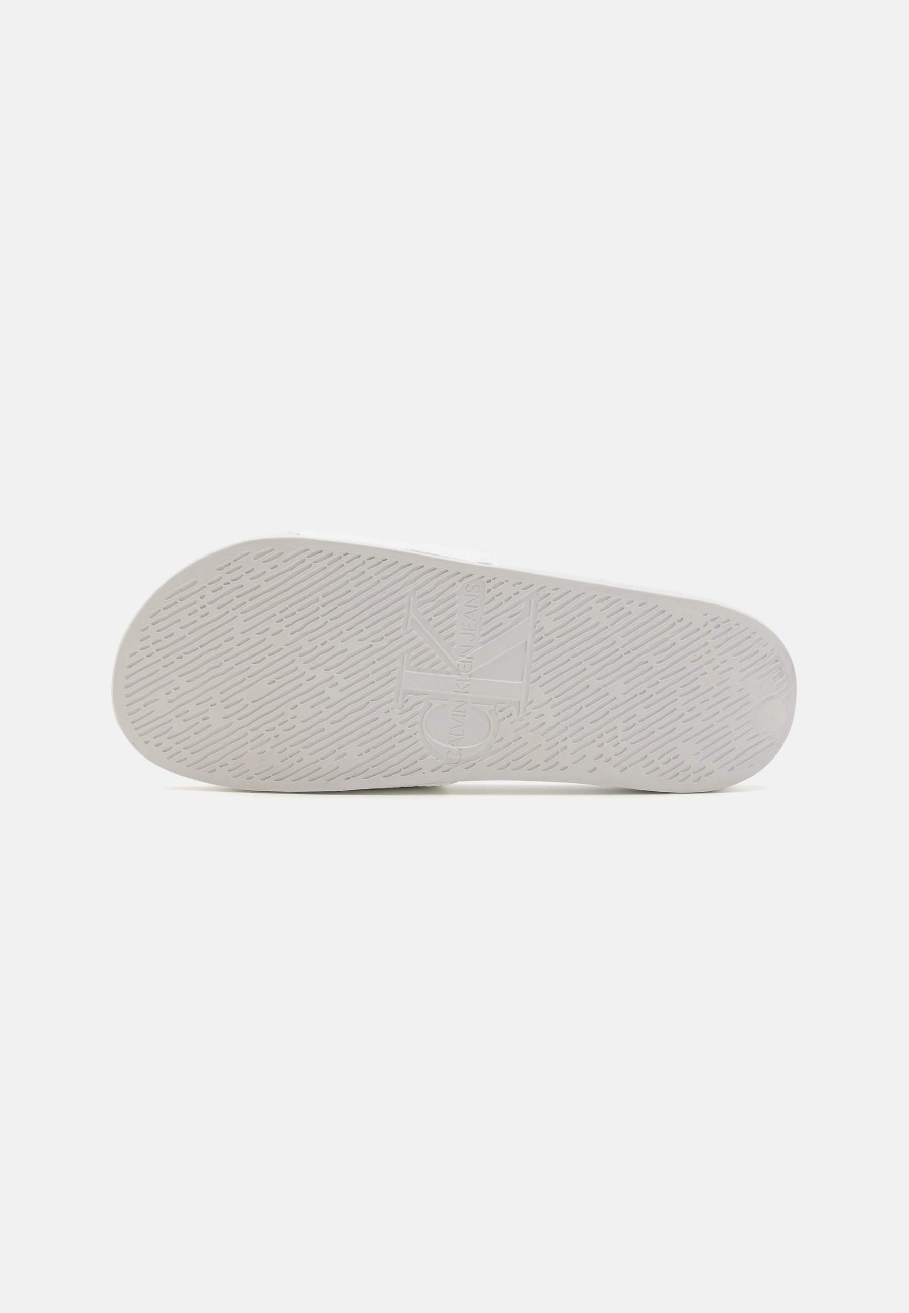 Calvin Klein Jeans SLIDE MONOGRAM - Mules - blanc éclatant