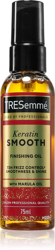 Óleo finalizador TRESemmé Keratin Smooth, óleo capilar intensamente nutritivo.