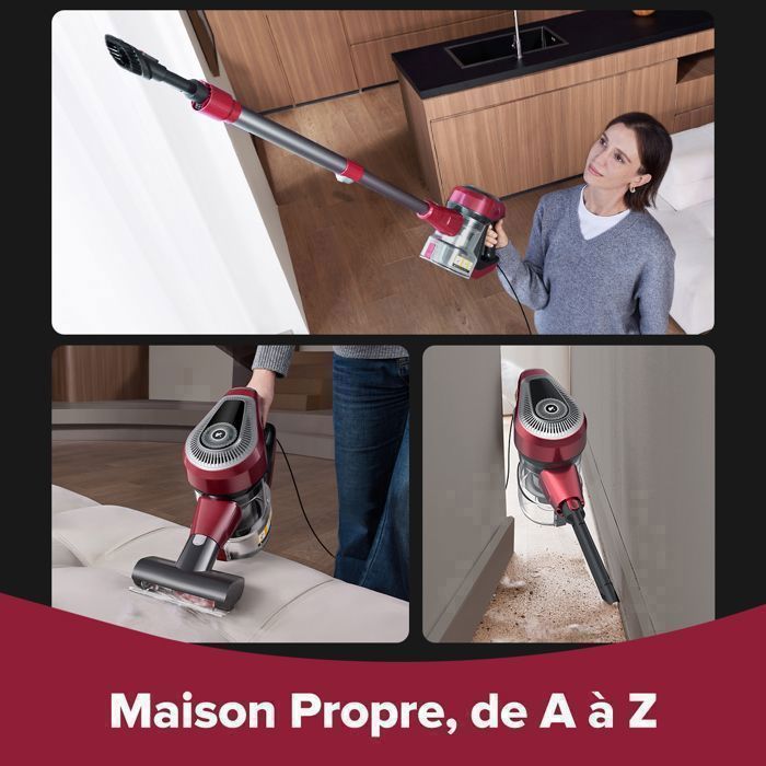 VACTIDY Blitz C8 - Corded Stick Vacuum Cleaner - 200 AW, 70 kPa, 500 W - 7 m Long Cable (Covering 160 m²) - 1.5 L Capacity