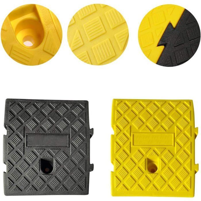 Rampa elevadora para coches, sillas de ruedas y motocicletas (negra, 25x27x13 cm)