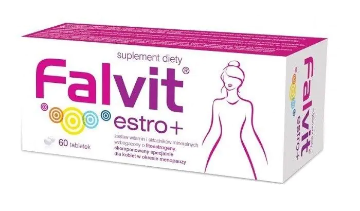 Falvit Estro+, Preparat łagodzący objawy menopauzy, Tabletki