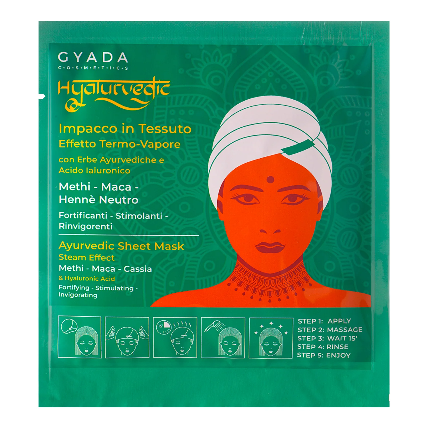 Hyalurvedic Impacco Ayurvedico In Tessuto Fortificante - Maschera Rinforzante Capelli
