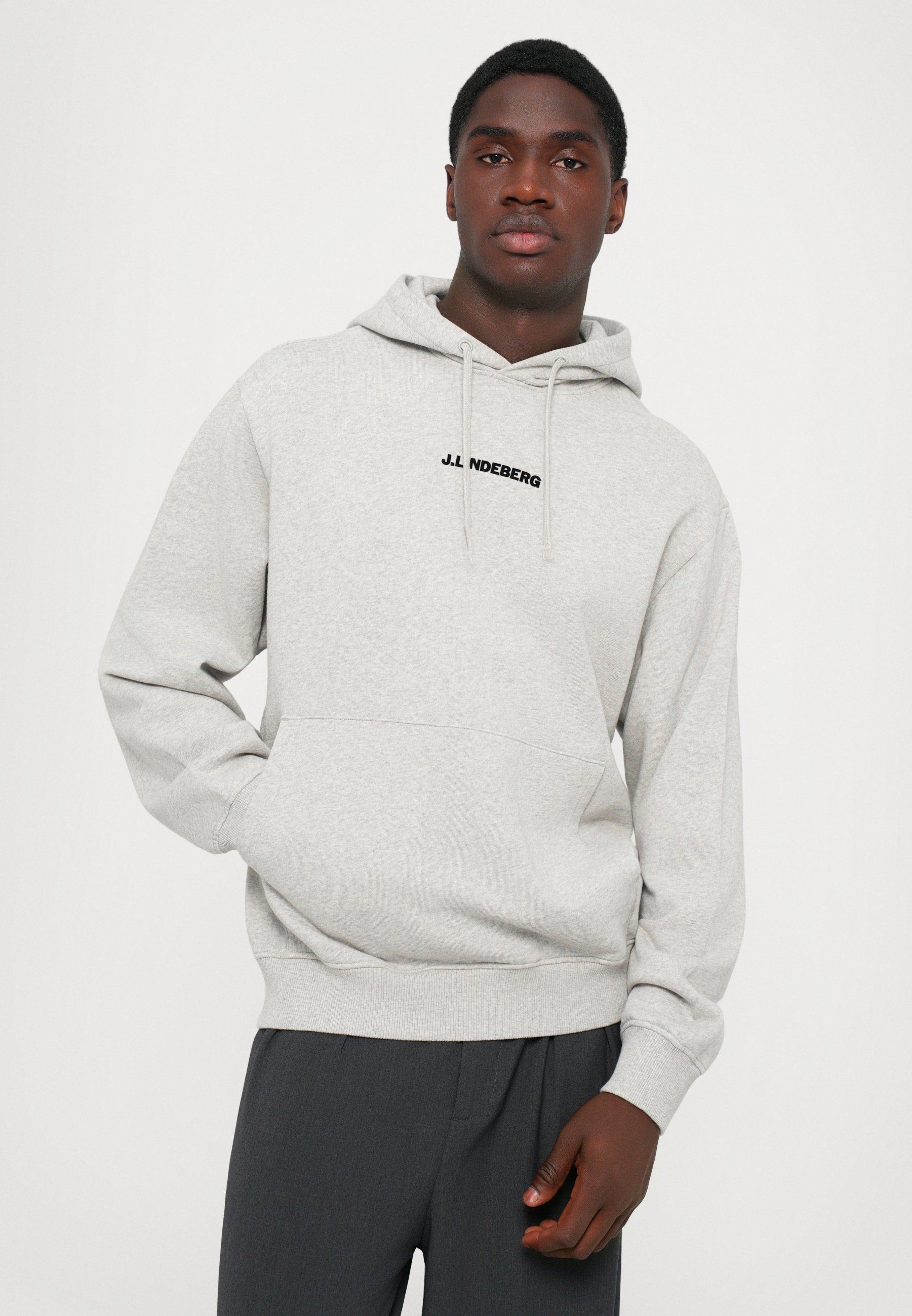 J.LINDEBERG CALLAN HOODIE - Sweatshirt - lichtgrijs gemêleerd