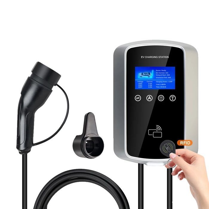 EV Charging Station, Adjustable Current, 5M Length, 7.2KW, TYPE2