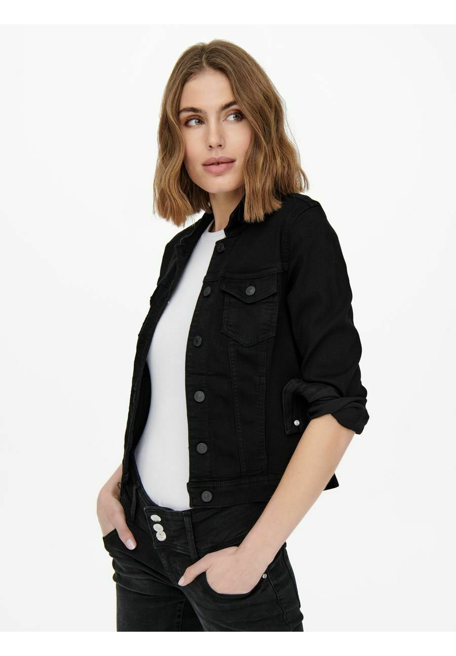 ONLY ONLWONDER JACKET - Spijkerjas - zwarte spijkerstof