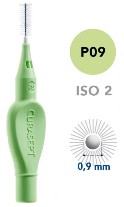 CURASEPT Curasept Proxi Prevention interdentale borstel lichtgroen P09 ISO 2 0,9 mm 5 stuks Tandheelkundige en mondverzorging