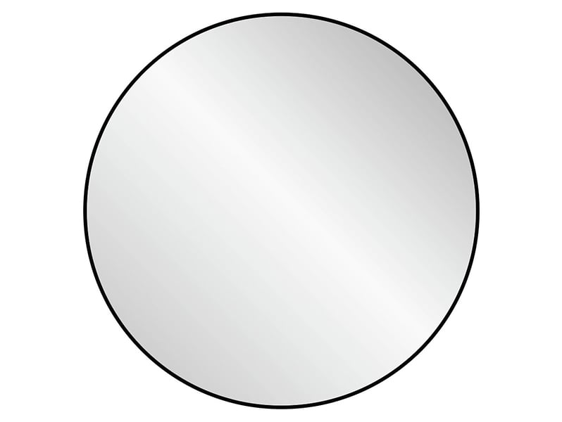 Lustro ścienne aluminiowe okrągłe 50 cm czarne