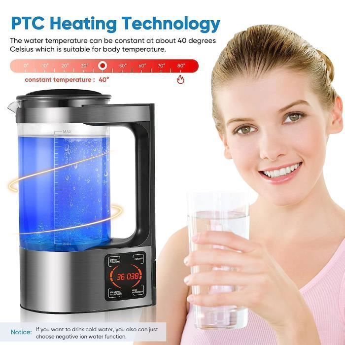Generador de agua de hidrógeno de alta capacidad de 2 litros, generador de agua ionizada, generador de agua alcalina, agua ionizada, generador de agua de hidrógeno con función