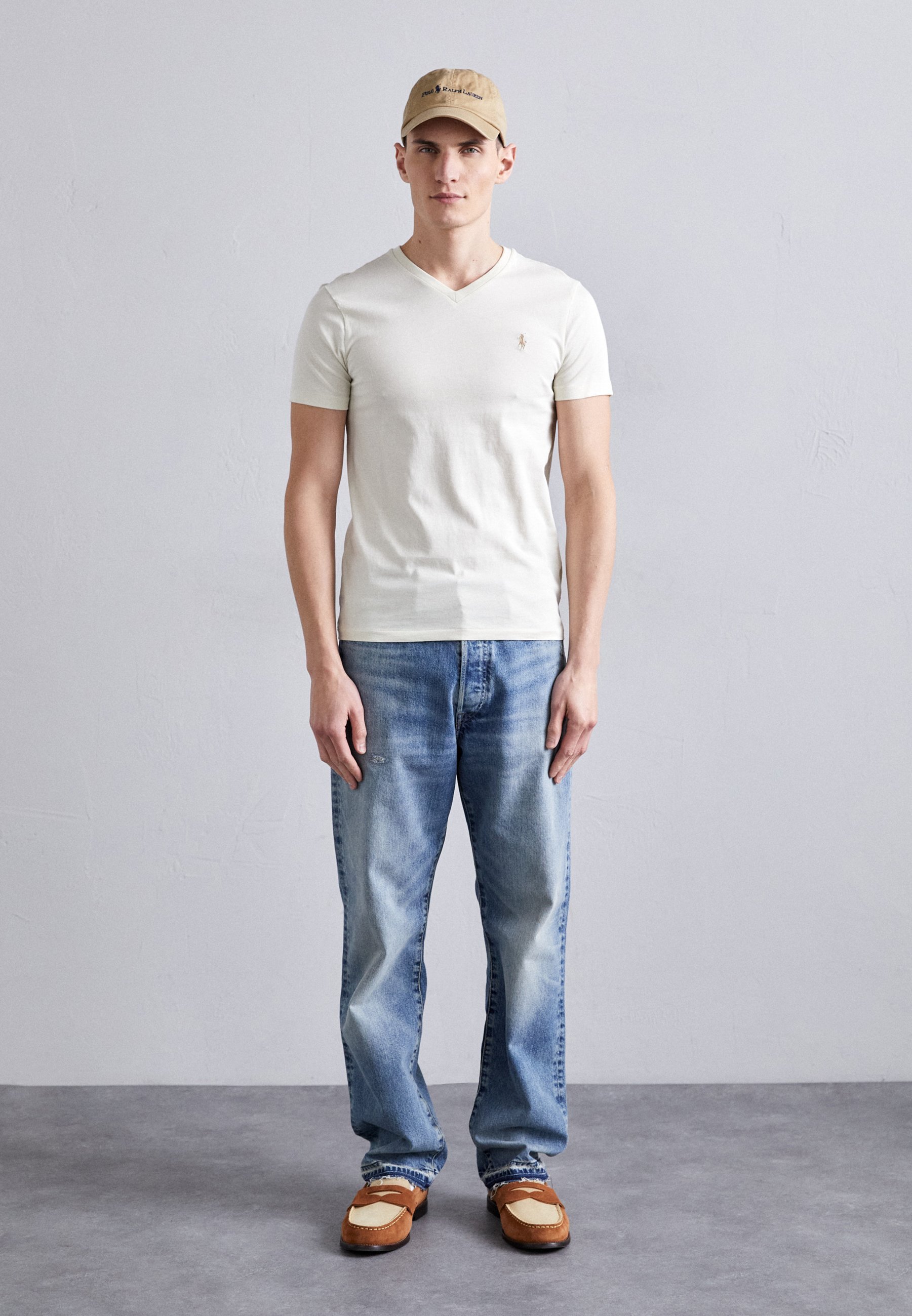 Polo Ralph Lauren MANICA CORTA - T-shirt basic - color crema pergamena
