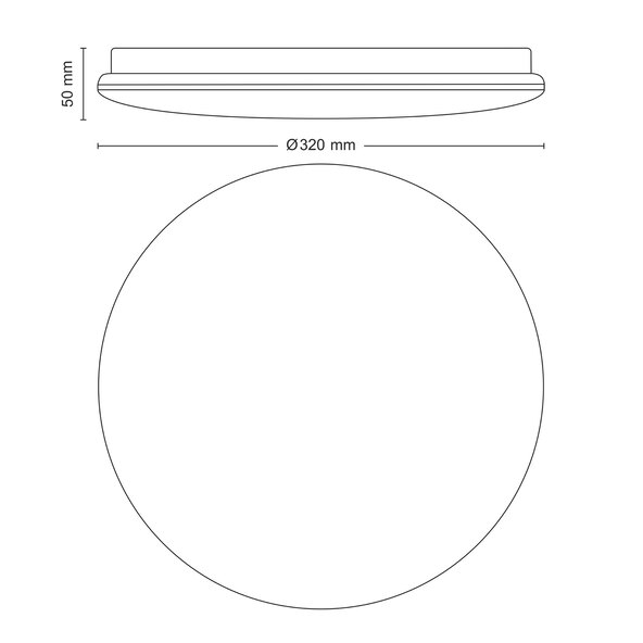 LED-lamp Moire CL200, Ø 32 cm