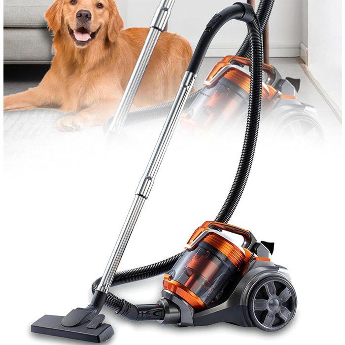 Aspirateur Sans Sac 3600W Puissant 15000Pa, Aspirateur Traîneau Avec Fil 5M, Multifonction + Brosse 2 En 1, Nettoyage Profond