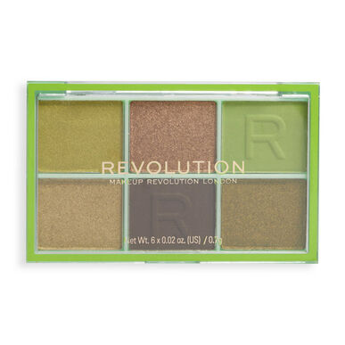 Paletka mini očních stínů Makeup Revolution Reloaded Its Giving Green