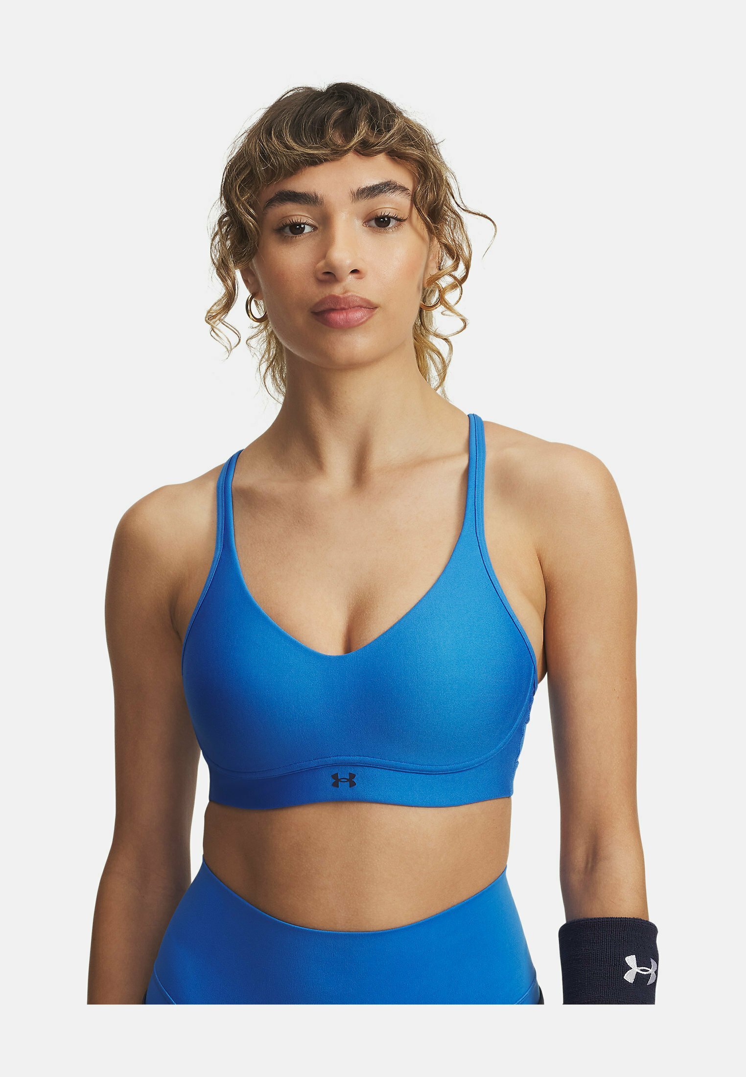 Under Armour LOW BRA – Biustonosz sportowy o lekkim wsparciu – niebieski Atlantis